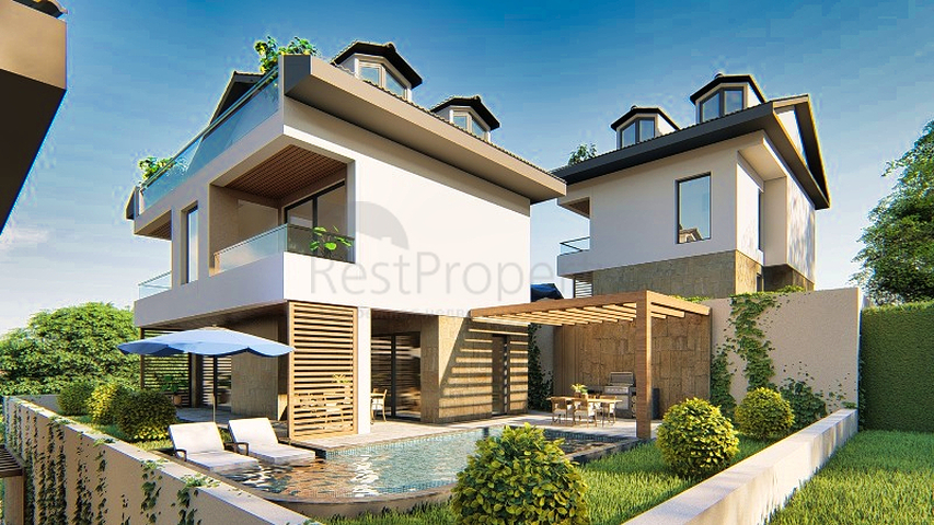 4+1-Villa im Bau im Stadtteil Fethiye 