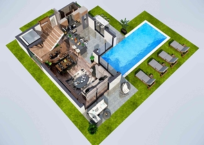 Villen in einem Komplex mit 4+1 Grundrissen in der Region Doshemealty - Antalya 