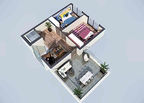 Villen in einem Komplex mit 4+1 Grundrissen in der Region Doshemealty - Antalya 