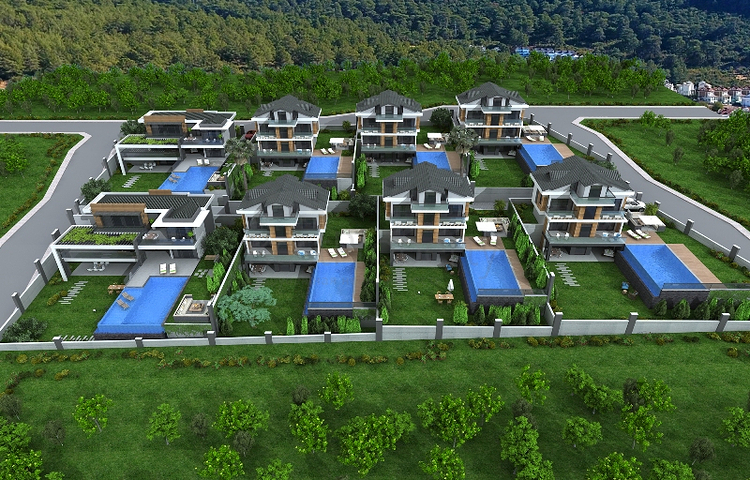 Neue 4+1-Villa in Fethiye 