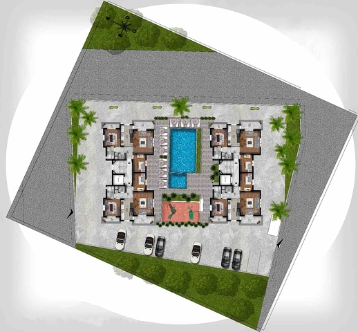 Apartment mit 2+1 Pool im Stadtteil Kepez - Antalya