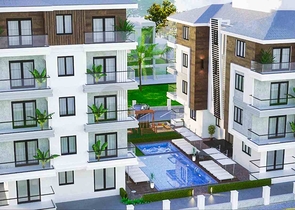 Apartment mit 2+1 Pool im Stadtteil Kepez - Antalya