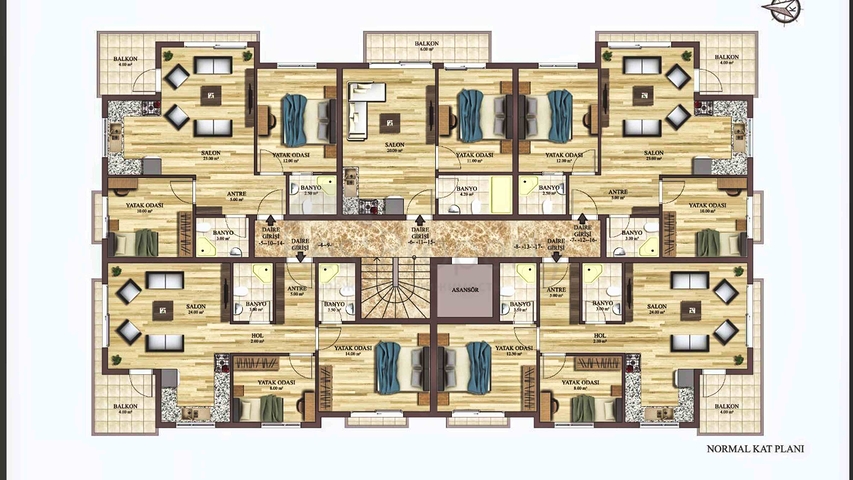 Investitionsprojekt im Wohnbezirk Persimmon - Antalya 