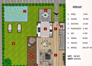 Geräumige 5+1-Villa in der Mall Yusuf - Antalya  Geräumige 5+1-Villa in der Mall Yusuf - Antalya