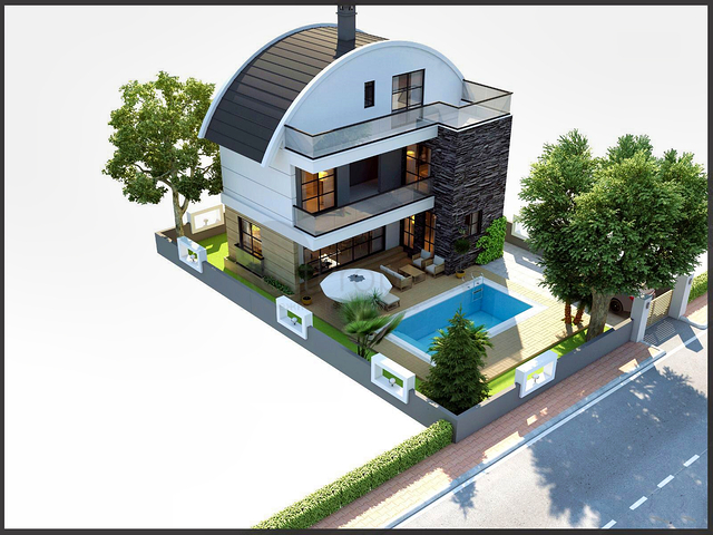 Freistehende 3+1-Villa in Belek - Antalya 