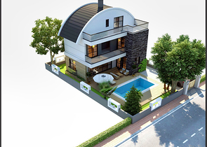 Freistehende 3+1-Villa in Belek - Antalya 