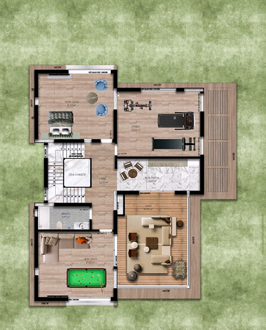 Villa in einem 9+2-Komplex in der Region Doshemealty - Antalya 