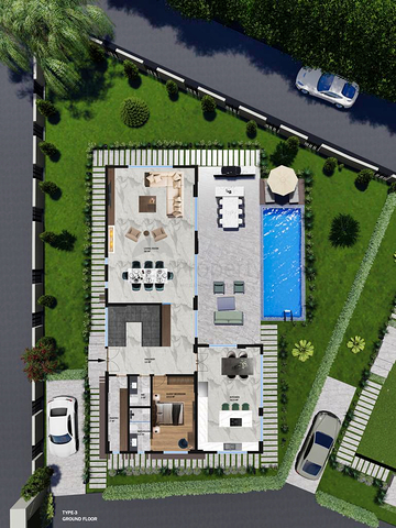 Investitionsprojekt einer 4+1-Villa in der Region Doshemealty - Antalya 