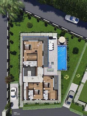 Investitionsprojekt einer 4+1-Villa in der Region Doshemealty - Antalya 