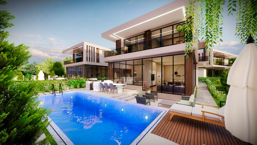 Investitionsprojekt einer 4+1-Villa in der Region Doshemealty - Antalya 