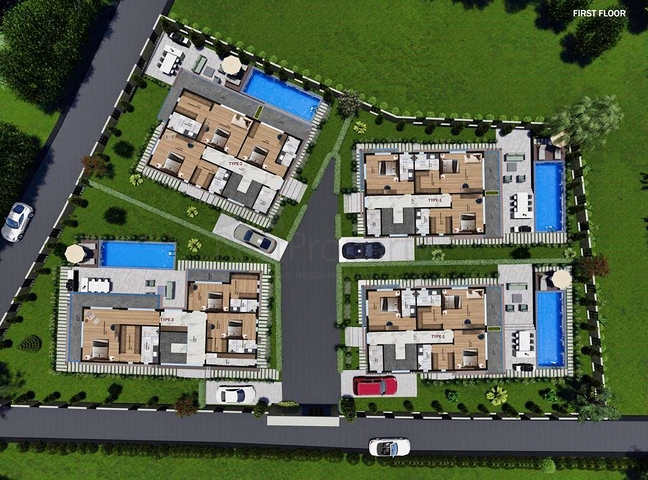 Investitionsprojekt einer 4+1-Villa in der Region Doshemealty - Antalya 