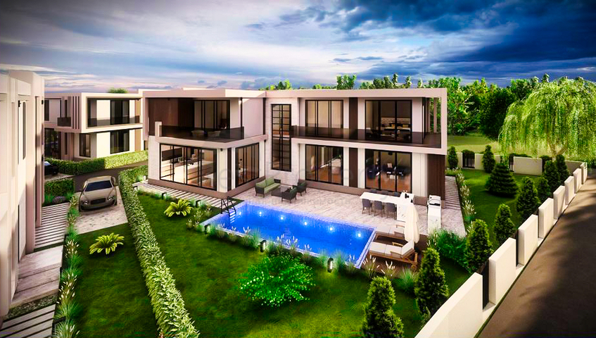 Investitionsprojekt einer 4+1-Villa in der Region Doshemealty - Antalya 