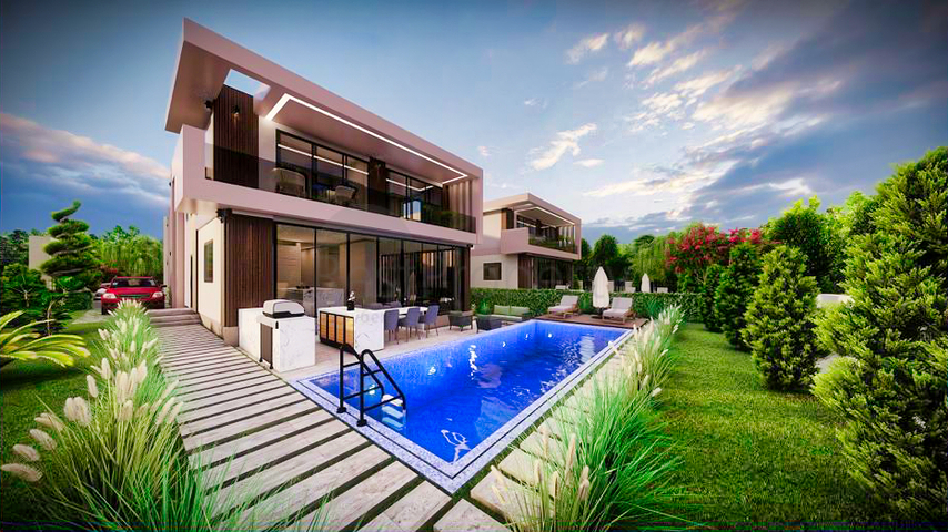 Investitionsprojekt einer 4+1-Villa in der Region Doshemealty - Antalya 