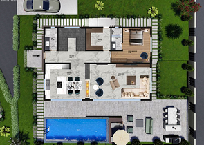 Investitionsprojekt einer 4+1-Villa in der Region Doshemealty - Antalya 