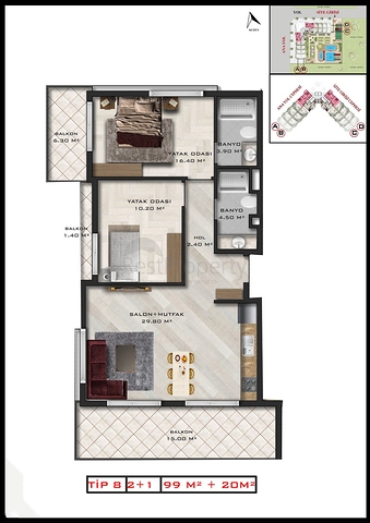 Investitionsprojekt im Wohnbezirk Altyntasch - Antalya