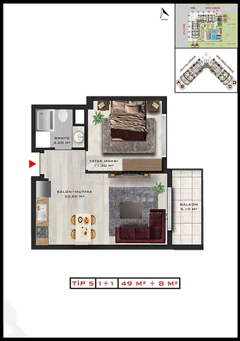 Investitionsprojekt im Wohnbezirk Altyntasch - Antalya