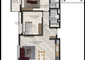 Investitionsprojekt im Wohnbezirk Altyntasch - Antalya