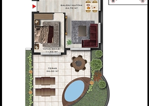 Investitionsprojekt im Wohnbezirk Altyntasch - Antalya