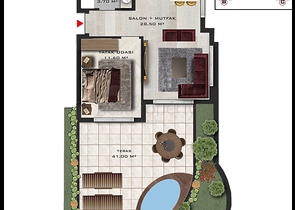 Investitionsprojekt im Wohnbezirk Altyntasch - Antalya