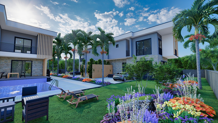 4+2-Villen im Stadtteil Doshemealty - Antalya 