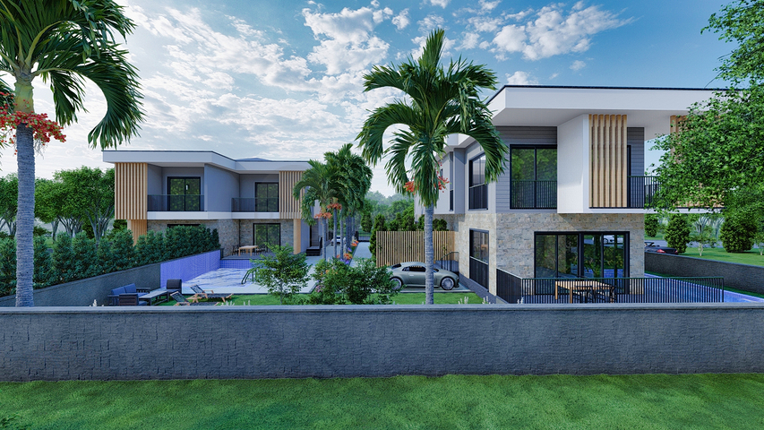 4+2-Villen im Stadtteil Doshemealty - Antalya 