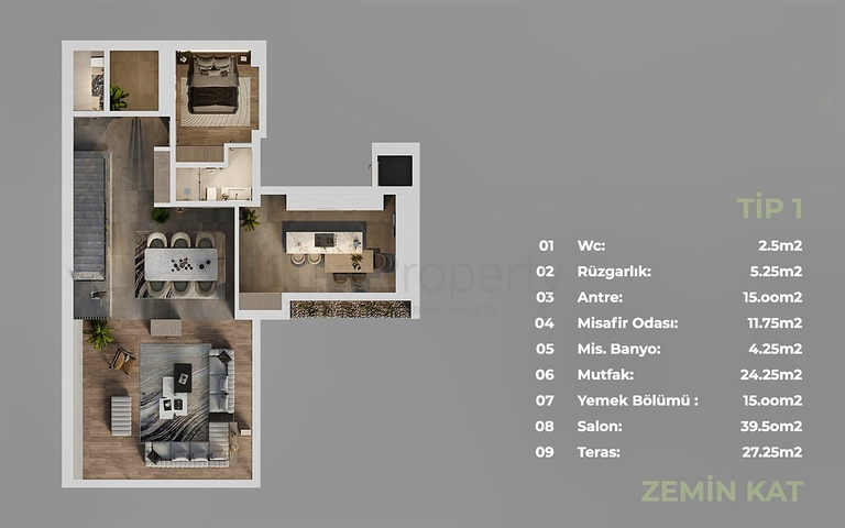 Investitionsprojekt, Villen in der Region Doshemealty - Antalya