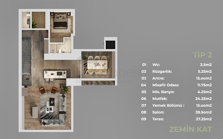 Investitionsprojekt, Villen in der Region Doshemealty - Antalya