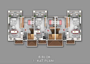 1+1 Wohnung in Fethiye - Antalya 