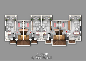 1+1 Wohnung in Fethiye - Antalya 