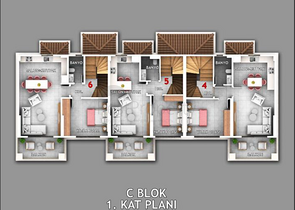 1+1 Wohnung in Fethiye - Antalya 