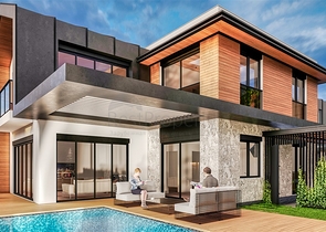 4+1-Villen im Stadtteil Doshemealty - Antalya 