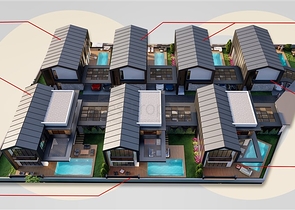 4+1-Villen im Stadtteil Doshemealty - Antalya 