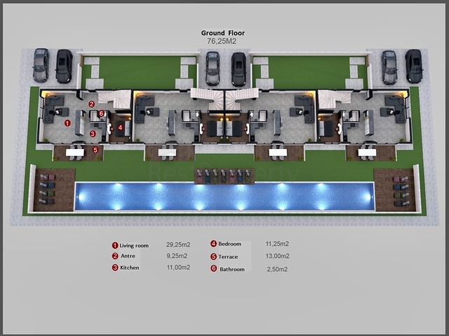 4+1-Villa in der Region Doshemealty - Antalya 