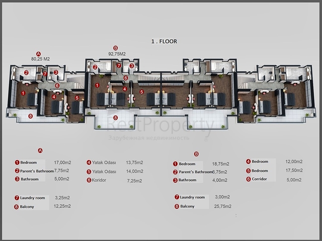 4+1-Villa in der Region Doshemealty - Antalya 