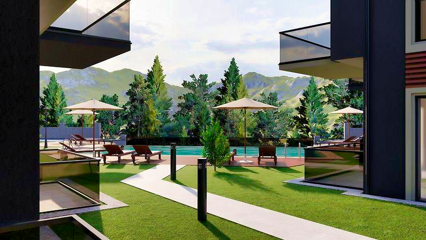 Apartment mit 1+1 Grundriss in Fethiye 