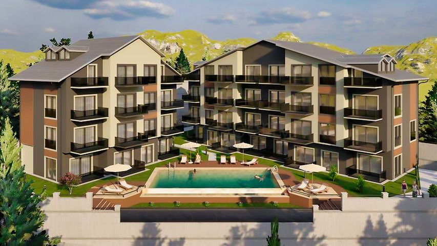 Apartment mit 1+1 Grundriss in Fethiye 