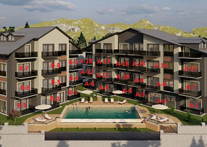 Apartment mit 1+1 Grundriss in Fethiye 