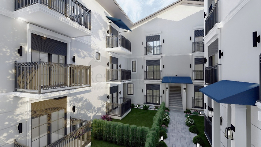 Wohnung mit 1+1 Grundriss von 50 m2 in Fethiye 