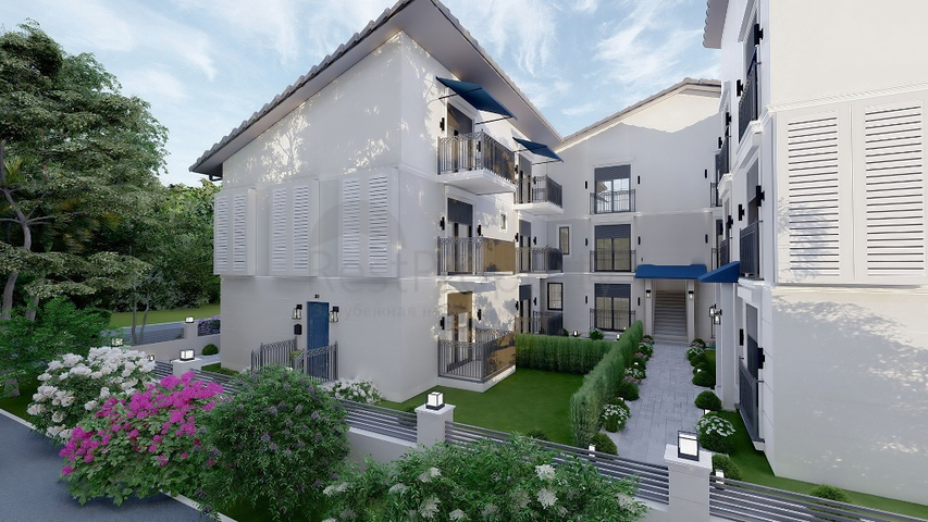 Wohnung mit 1+1 Grundriss von 50 m2 in Fethiye 