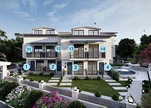 Wohnung mit 1+1 Grundriss von 50 m2 in Fethiye 