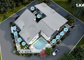 Wohnung mit 1+1 Grundriss von 50 m2 in Fethiye 