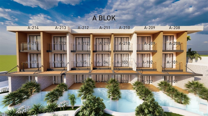 Apartment mit 1+1 Grundriss in Fethiye