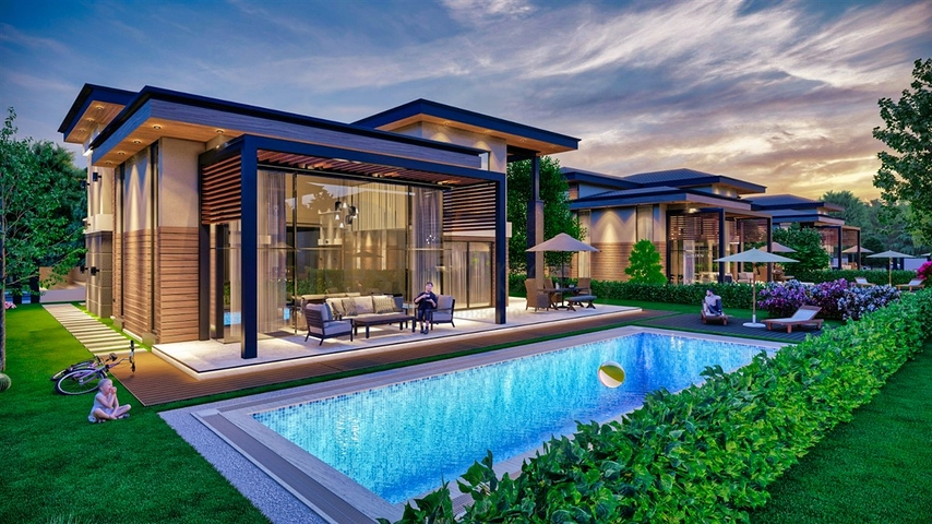 5+1-Villen im Stadtteil Doshemealty - Antalya