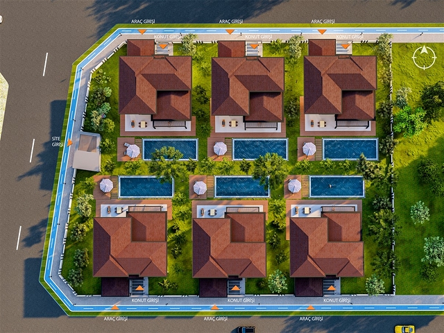 5+1-Villen im Stadtteil Doshemealty - Antalya