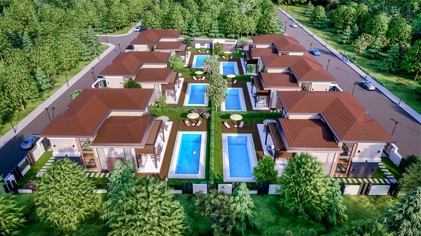 5+1-Villen im Stadtteil Doshemealty - Antalya