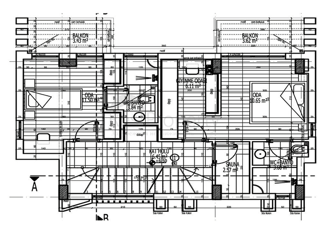 4+1-Villa in Belek mit einer Fläche von 200 m2 - Antalya 