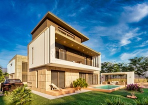 4+1-Villa in Belek mit einer Fläche von 200 m2 - Antalya 