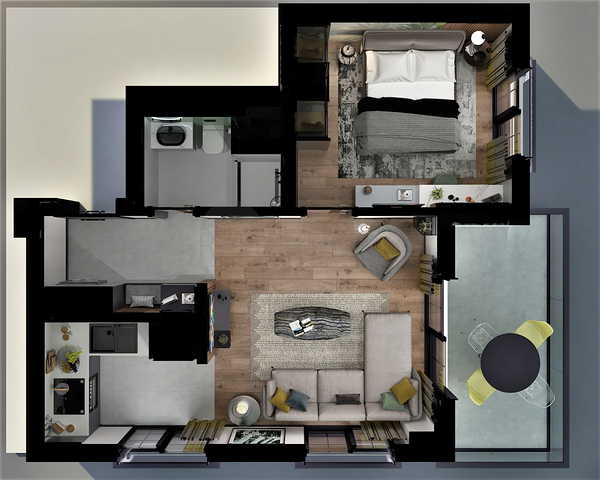 Apartments mit 1+1 Grundriss in Altyntas - Antalya 