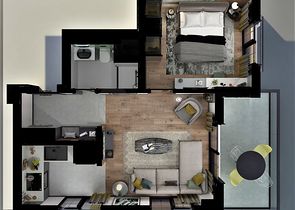 Apartments mit 1+1 Grundriss in Altyntas - Antalya 