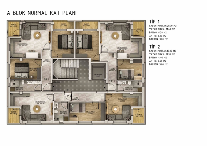 1+1 und 2+1 Wohnungen in Belek - Antalya 1+1 und 2+1 Wohnungen in Belek - Antalya